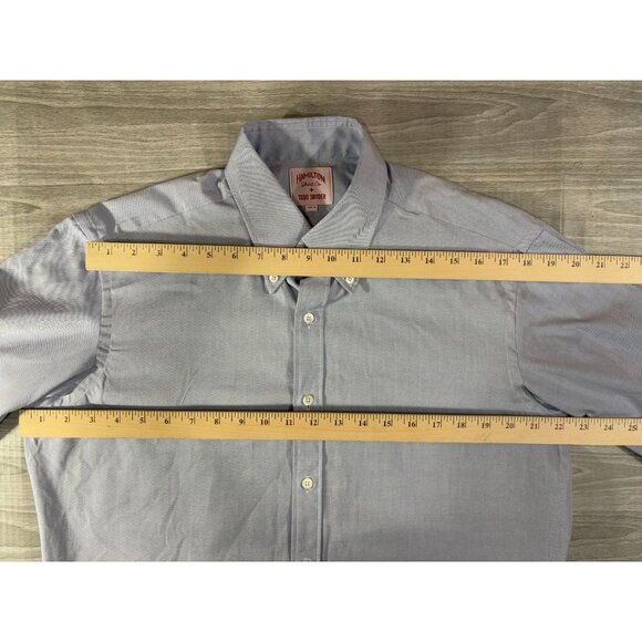 Hamilton Shirt Co. x Todd Snyder plaid Dress Shirt sz XL color Blue NWOT $215 - Picture 5 of 6